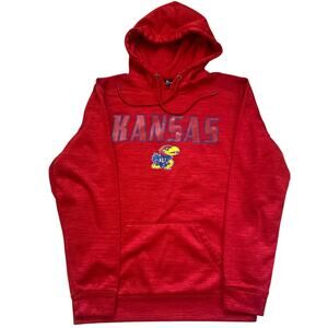 Colosseum Kansas Jayhawks Mens Red Hoodie Sweatshirt Small